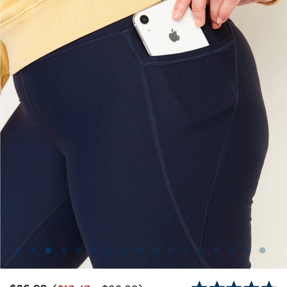 Old Navy High-Waisted PowerSoft Biker Shorts for Women 8-inch inseam Navy Blue